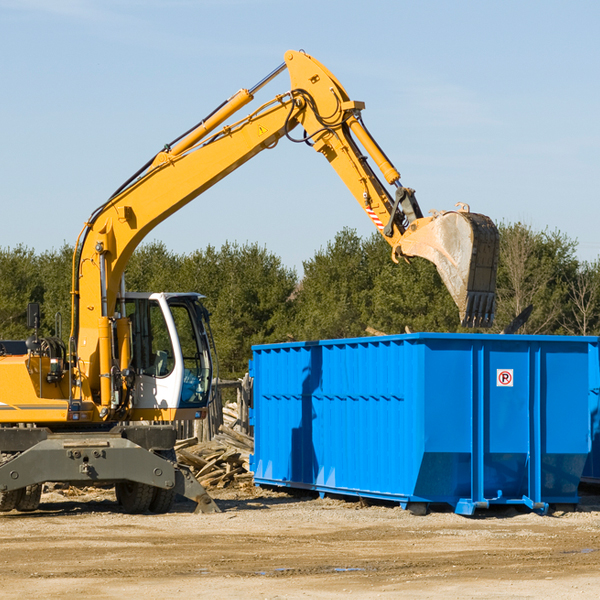 what size residential dumpster rentals are available in Malvern